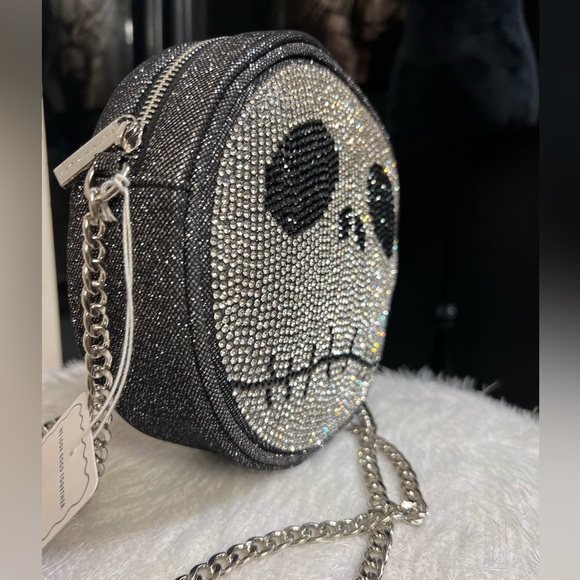 ☠️ 🖤NWT-Disney × Skinny Dip London Jack Skellington Bling Crossbody Bag☠️🖤 - Picture 7 of 12
